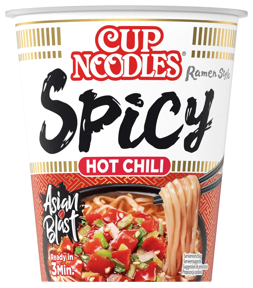 Nissin Cup Noodles Spicy Instant-Nudeln 66g scharf
