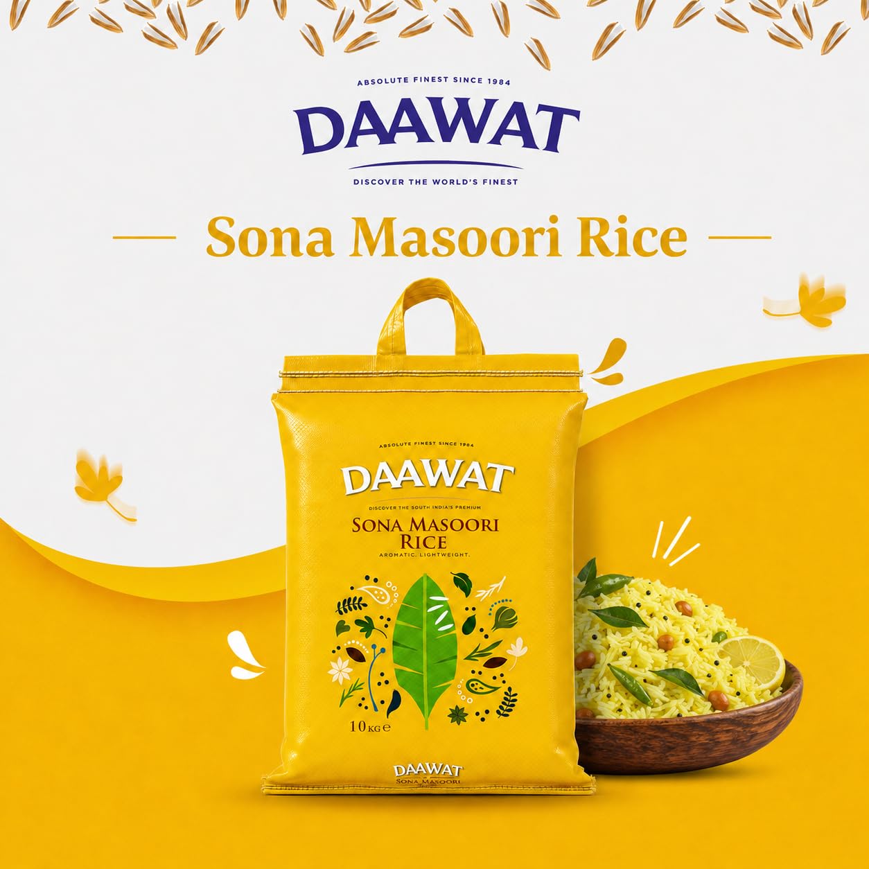Daawat Sona Masoori Reis 10kg südindisch