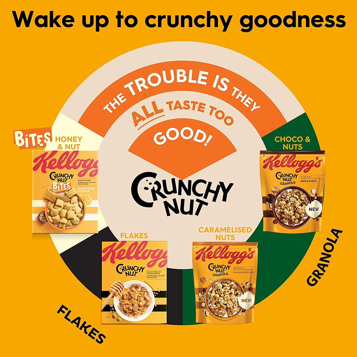 Kellogg's Crunchy Nut Classic Granola 8x380g Vollkorn