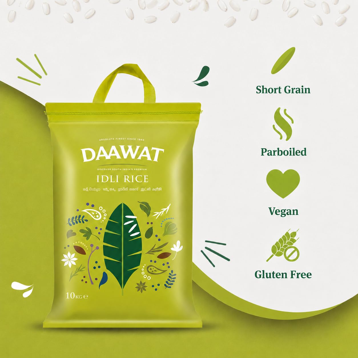 Daawat Idli Reis 10kg für Idli und Dosa