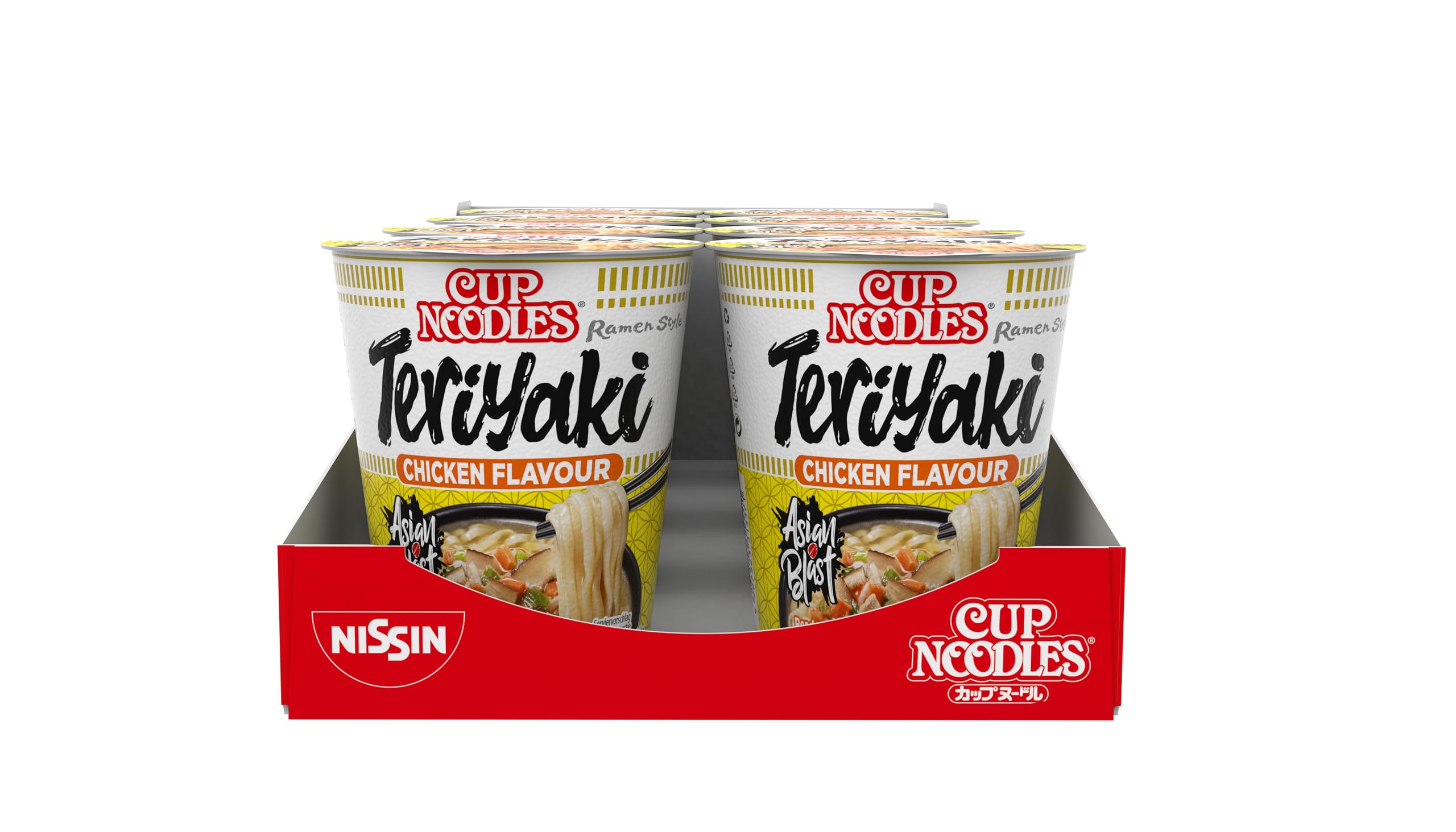 Nissin Cup Noodles Chicken Teriyaki Instant-Nudeln 8er Pack