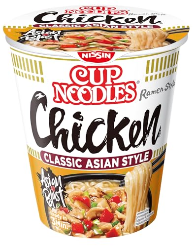 Nissin Cup Noodles Tasty Chicken Instant-Nudeln 8x63 g