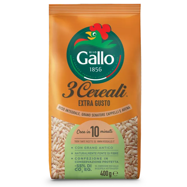 Riso Gallo 3 Cereali Extra Reis Getreidemix 400g ballaststoffreich