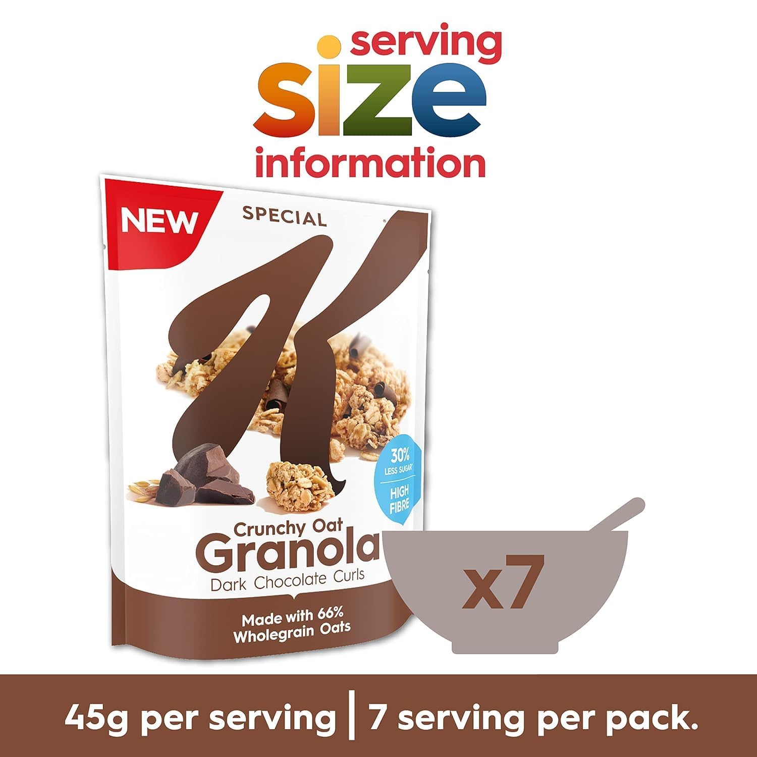 Kellogg's Special K Crunchy Oat Granola Dark Chocolate Curls Müsli 6x320g