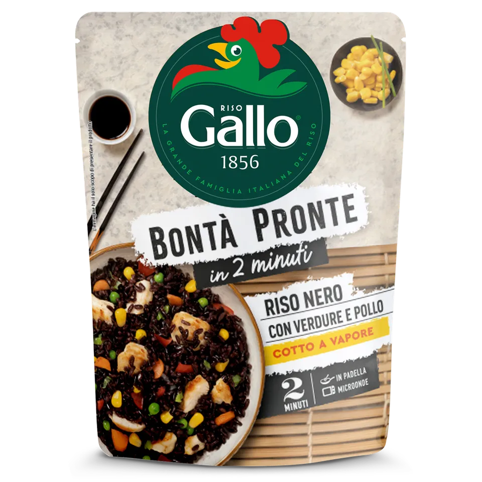 Riso Gallo Bontà Pronte Riso Nero Huhn 220g Gemüse