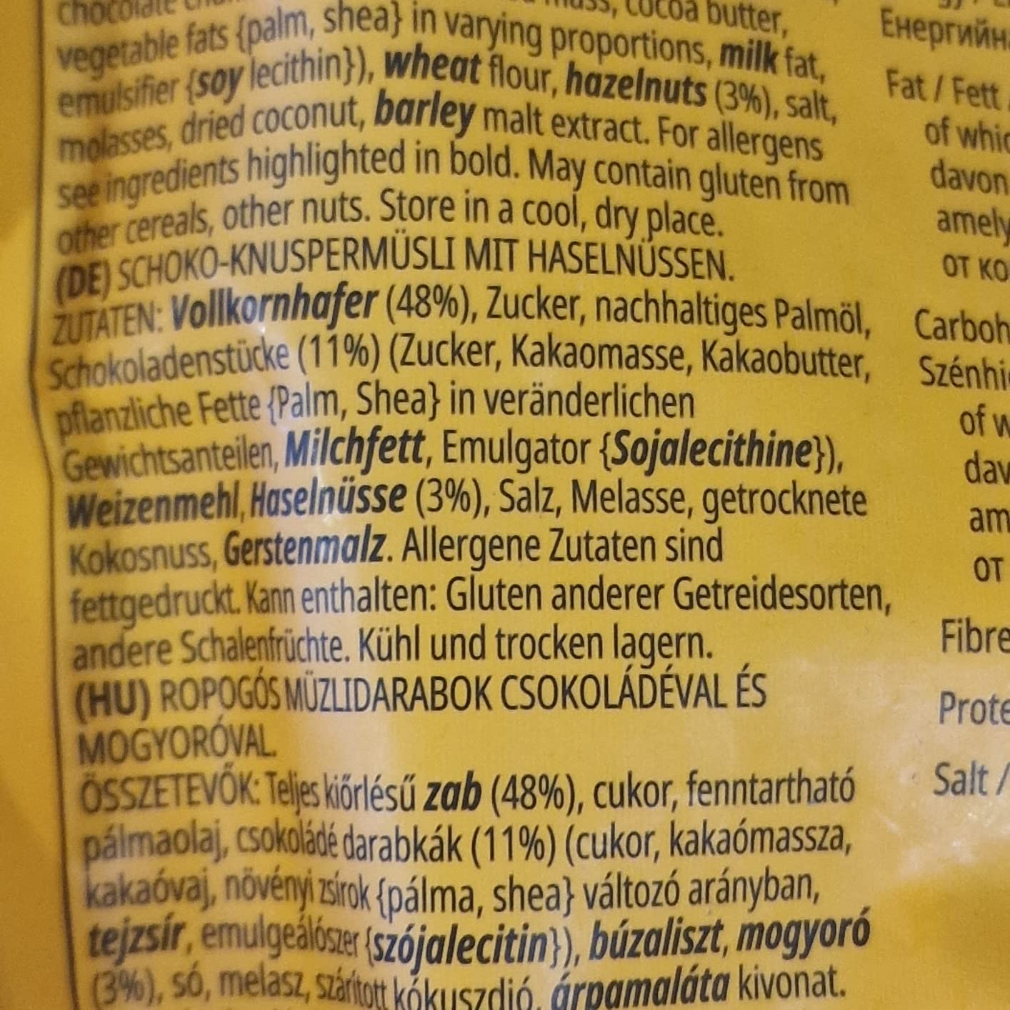 Kellogg's Crunchy Nut Granola Müsli 8 x 380 g Choco