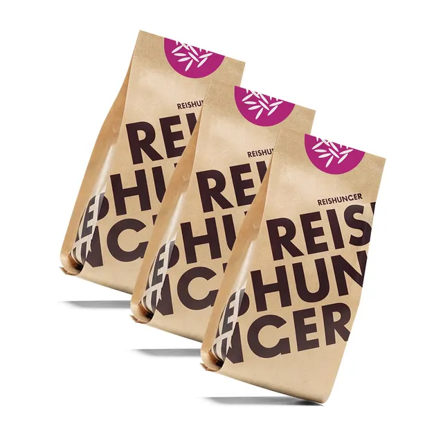 Reishunger Pinker Reis Risotto 3x600g nussig