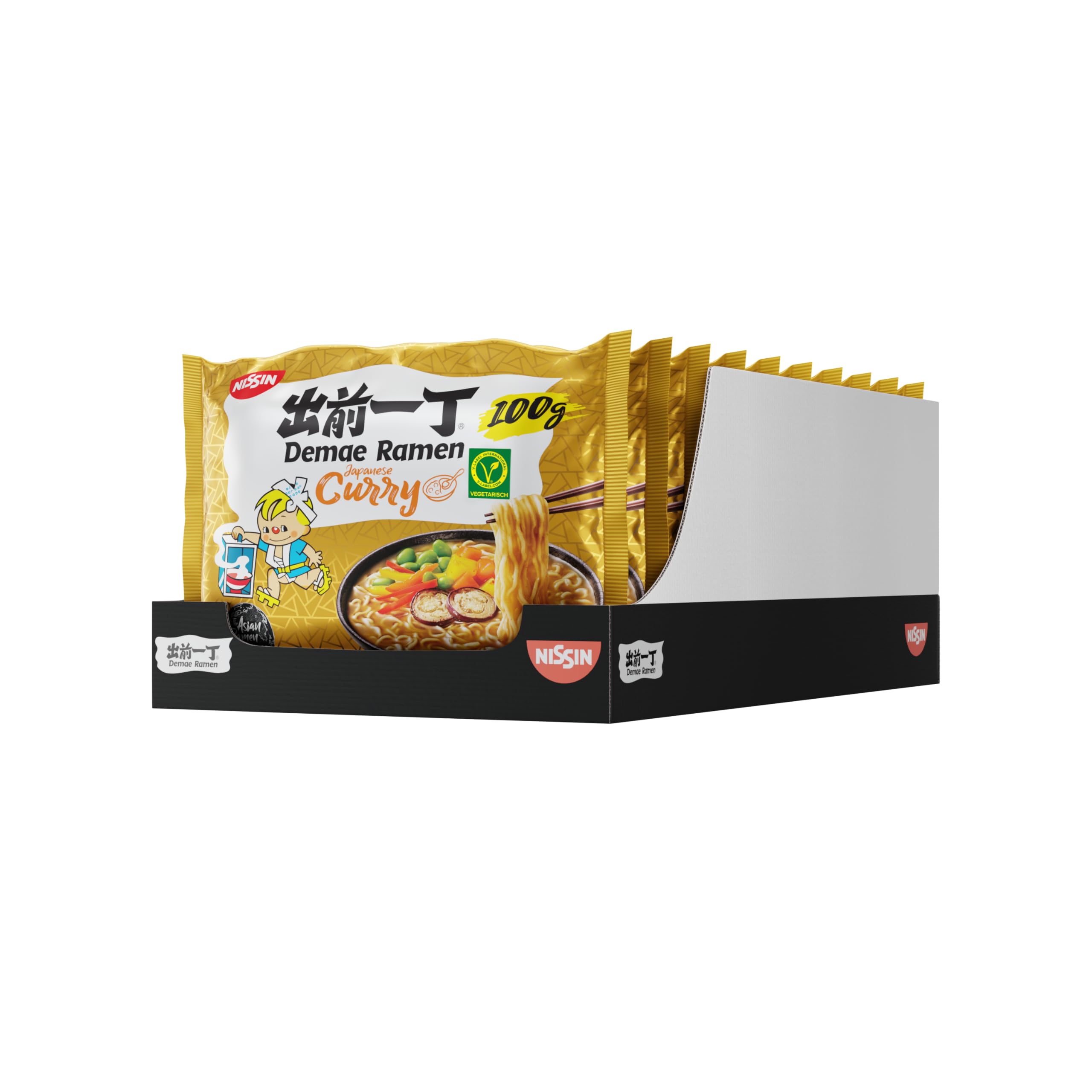 Nissin Demae Ramen Japanese Curry Instant-Nudeln 10x100g mild