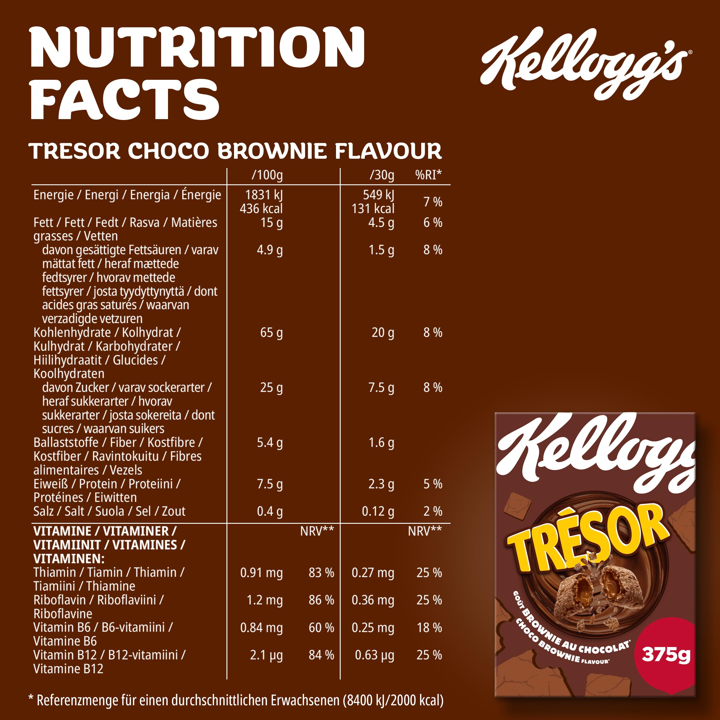 Kellogg's Tresor Choco Brownie Cerealien 6x375 g