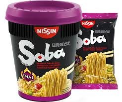 Nissin Cup Noodles Soba Thai Curry Instant-Nudeln 8x87 g