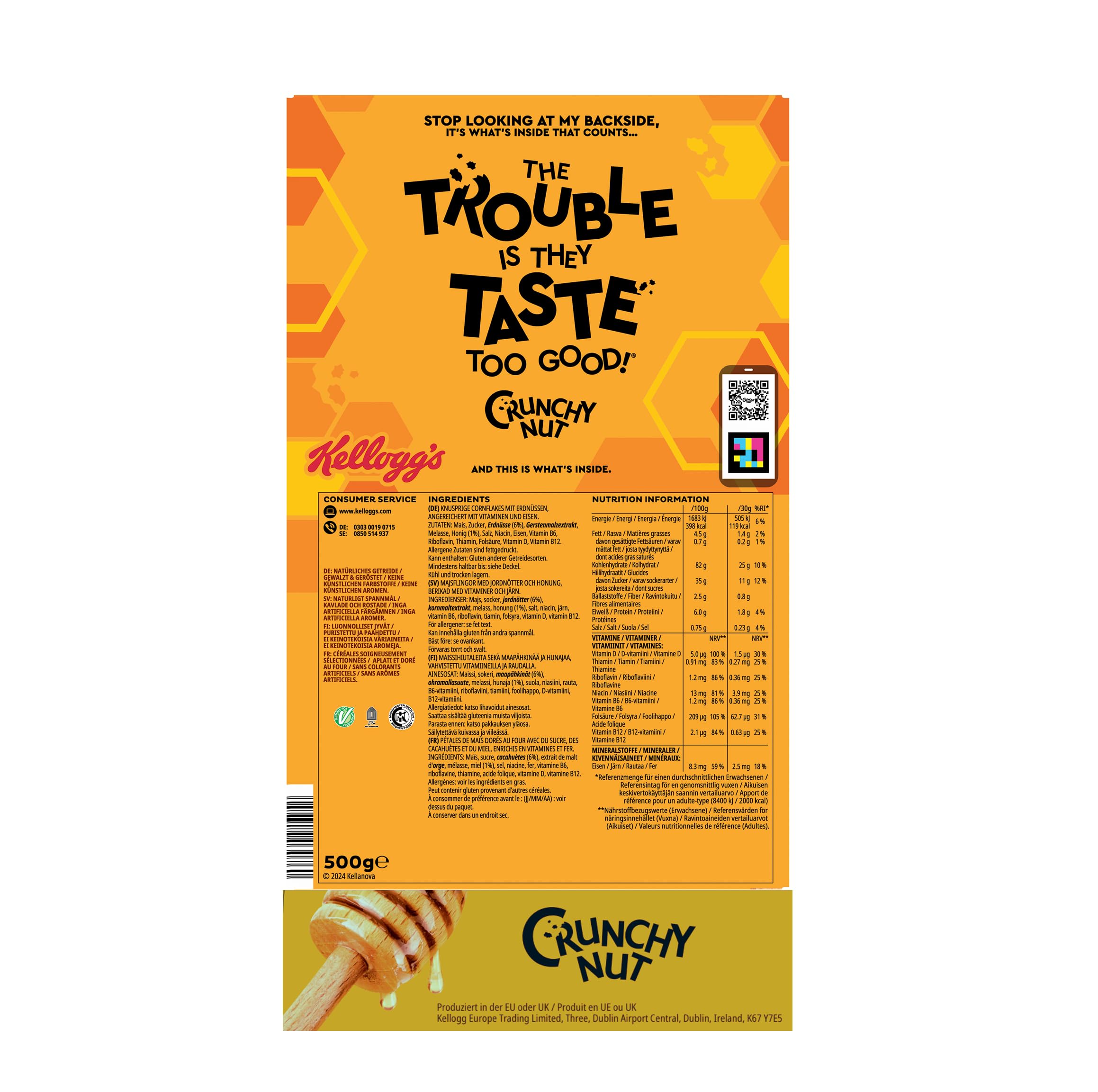 Kellogg's Crunchy Nut Cornflakes 6x500g Honig