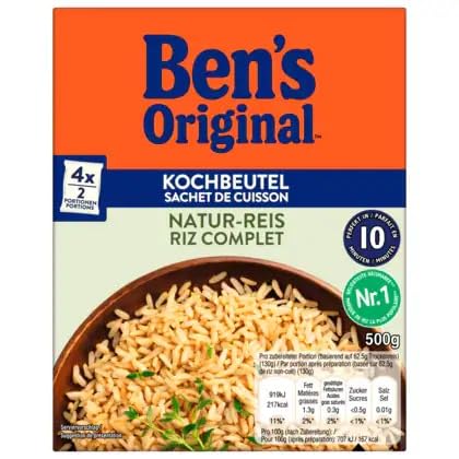 Ben's Original Natur Reis Kochbeutel 9x500 g Multipack