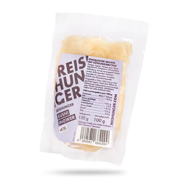 Reishunger Ingwer Weiß Sushi Ingwer 12x100g süß-sauer