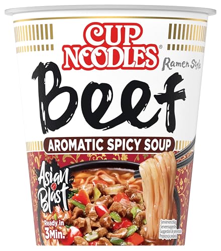 Nissin Cup Noodles 5 Spices Beef Becher 64g Rind