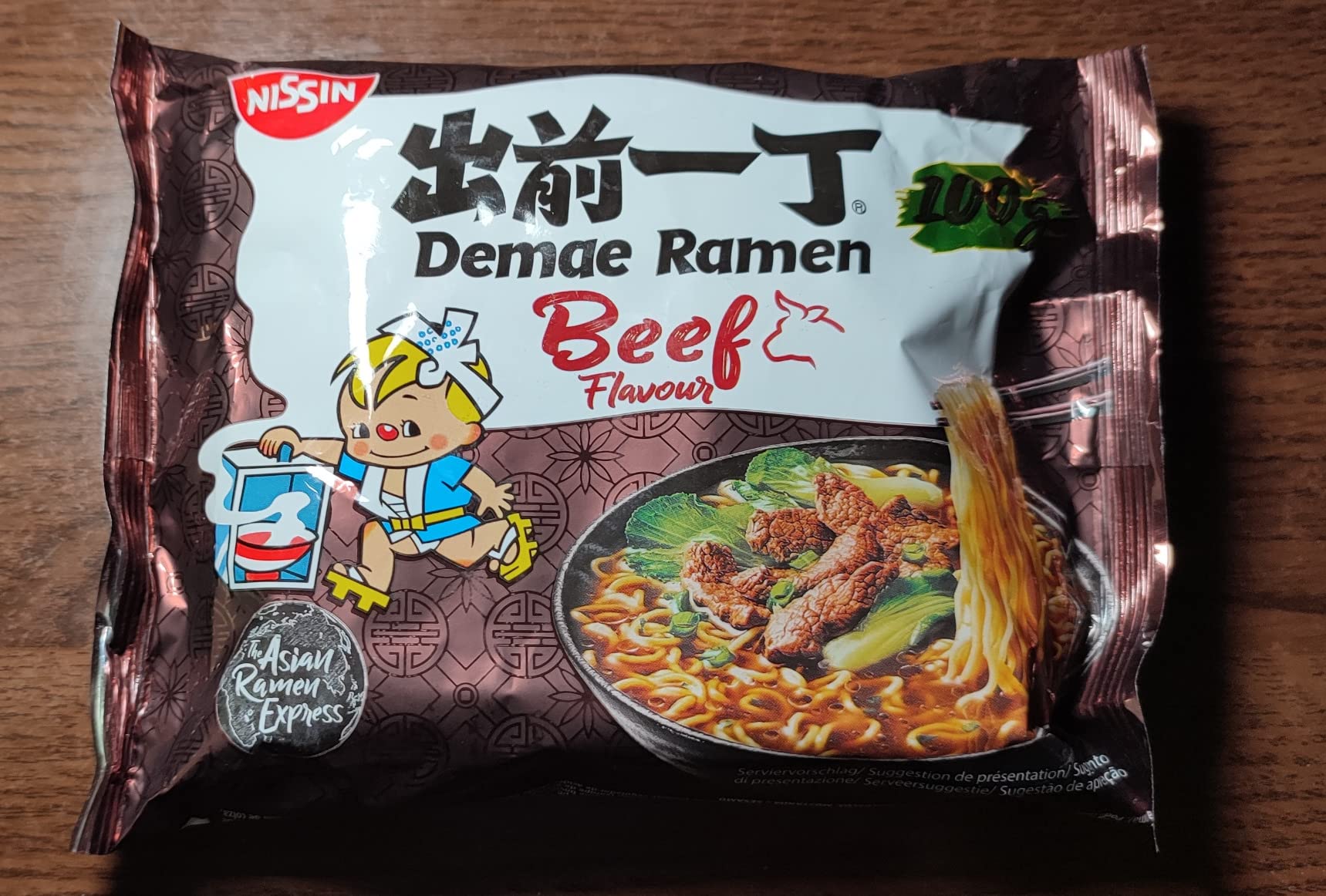 Nissin Demae Ramen Rind Instant-Nudeln 100g kräftig