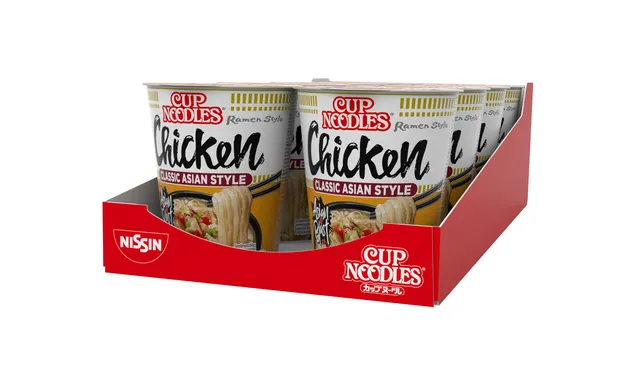 Nissin Cup Noodles Tasty Chicken Instant-Nudeln 8x63 g