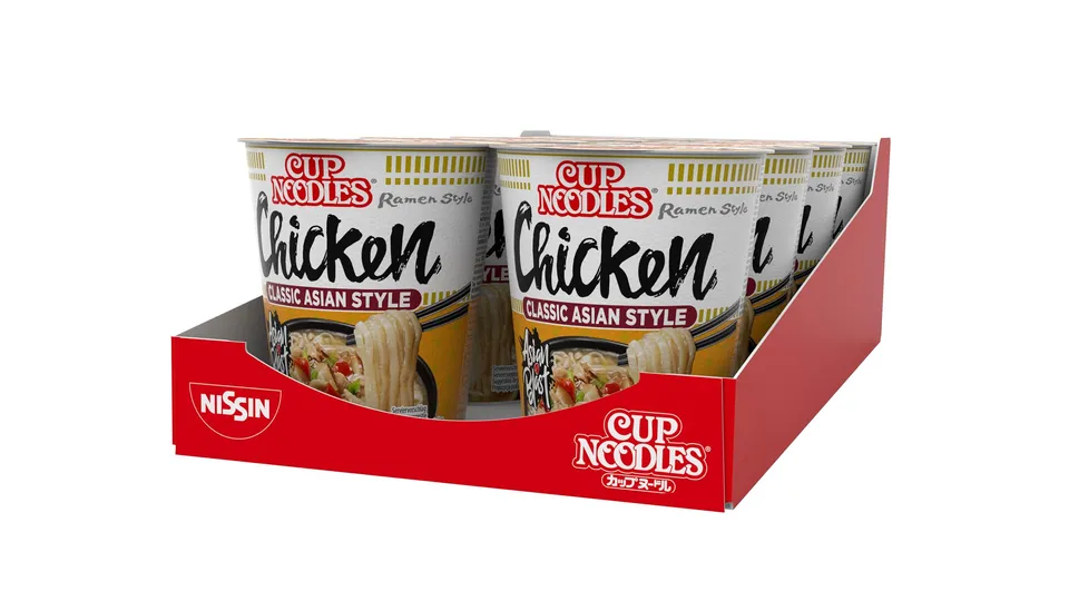 Nissin Cup Noodles Tasty Chicken Instant-Nudeln 8x63 g