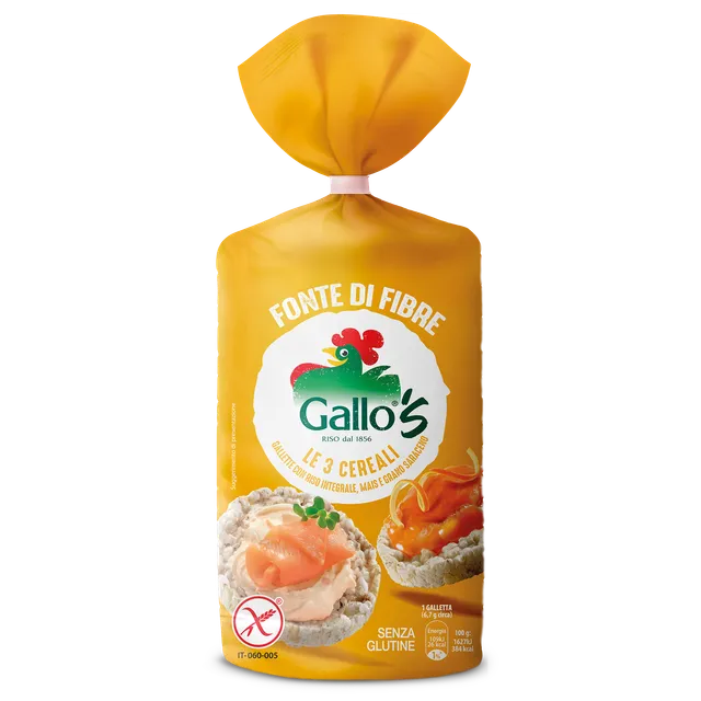 Riso Gallo 3 Cereali Reiswaffeln glutenfrei ballaststoff