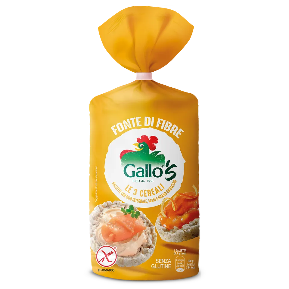 Riso Gallo 3 Cereali Reiswaffeln glutenfrei ballaststoff