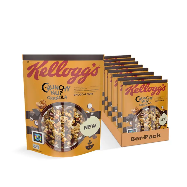 Kellogg's Crunchy Nut Granola Müsli 8 x 380 g Choco