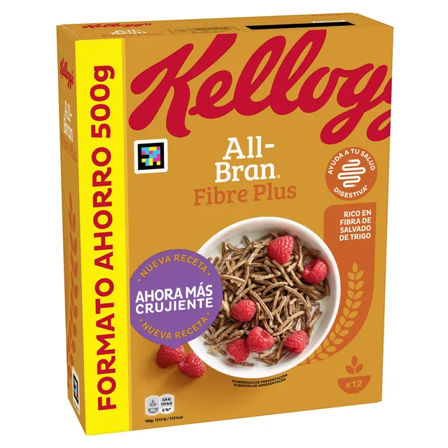 Kellogg's All-Bran Fibre Plus Müsli 2x500g Kleie