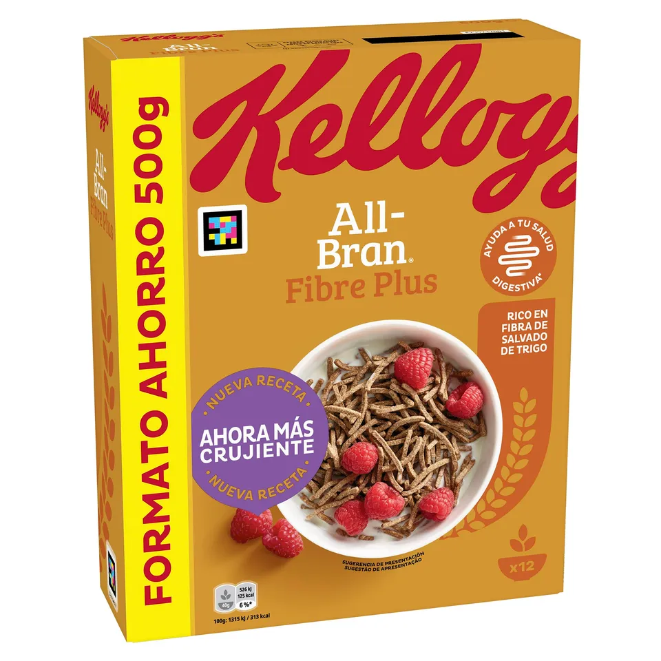Kellogg's All-Bran Fibre Plus Müsli 2x500g Kleie