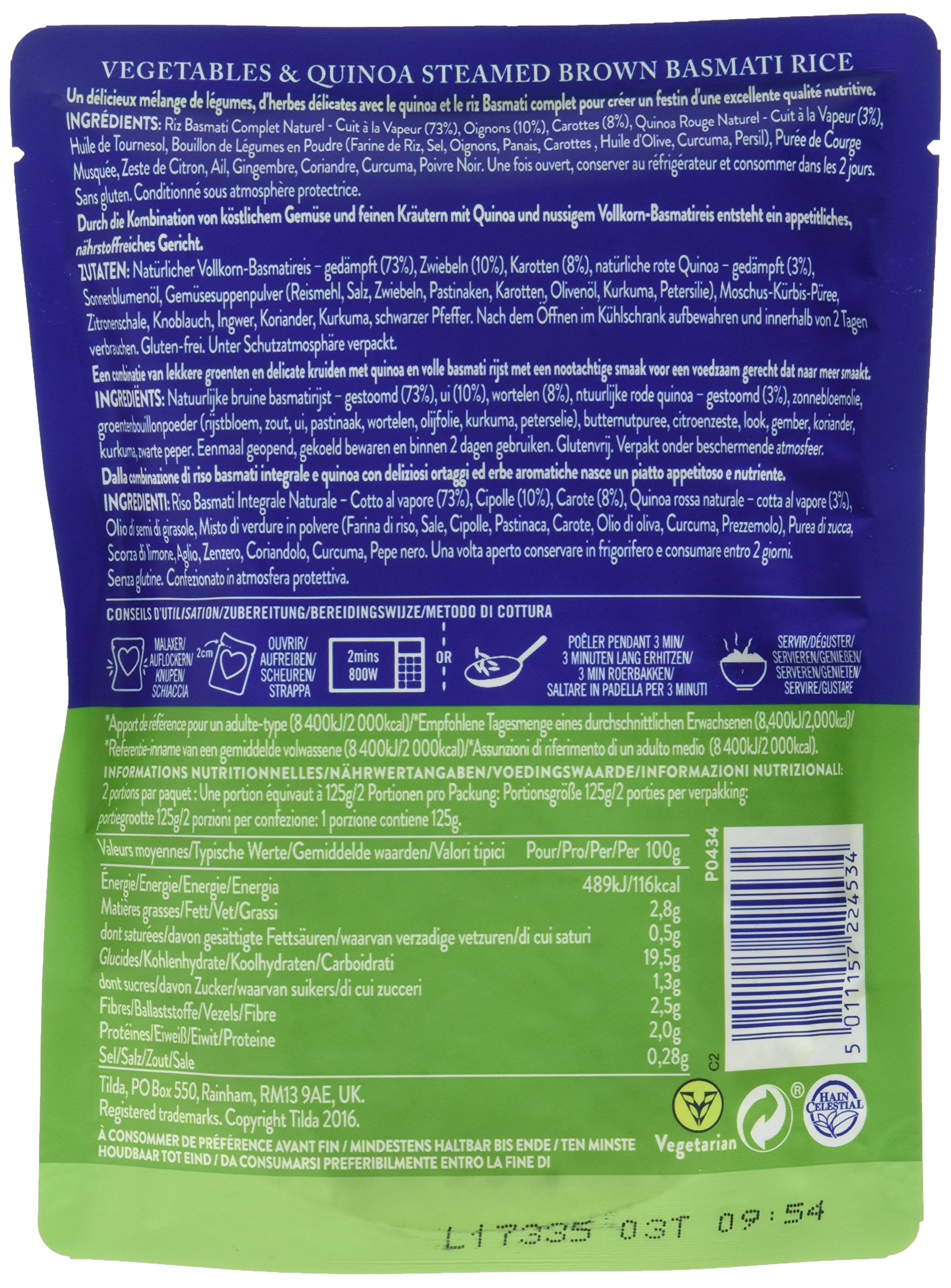 Tilda Garden Vegetable Quinoa Basmatireis 6x250g glutenfrei