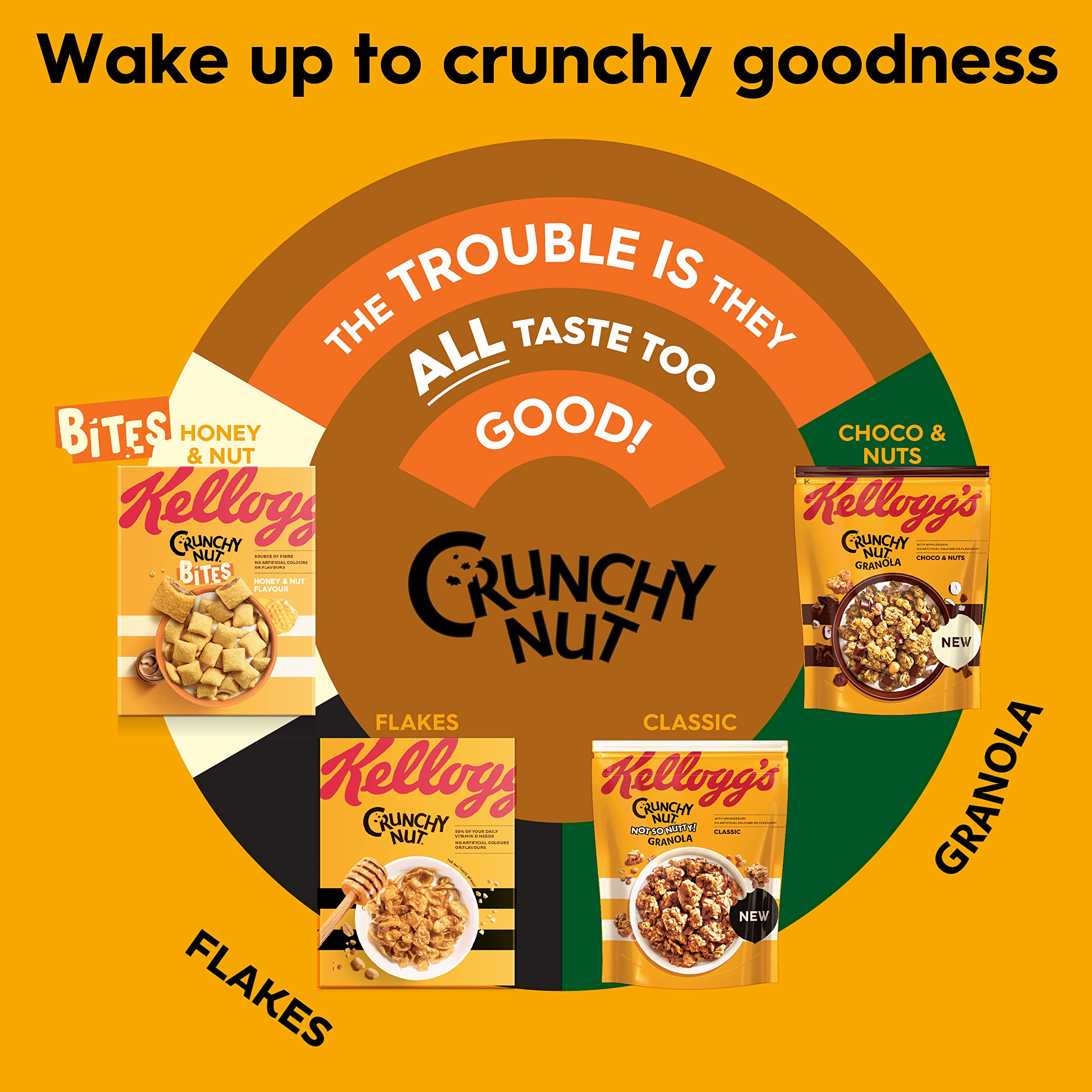 Kellogg's Crunchy Nut Caramelised Nuts Müsli 380g karamellisiert