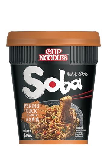 Nissin Cup Noodles Soba Peking Duck Instant-Nudeln 8x87 g Sauce