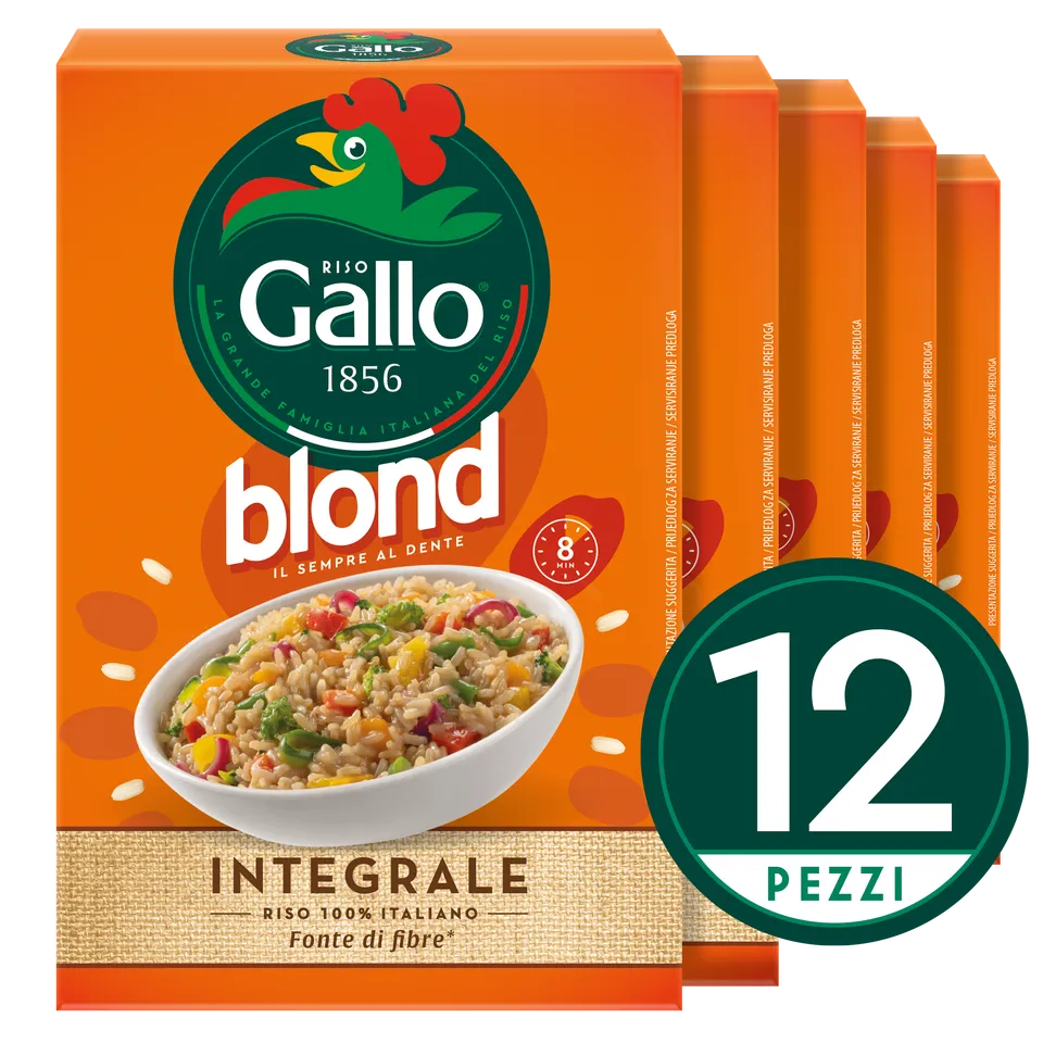 Riso Gallo Blond Integrale 8 Minuten Parboiled-Reis Vollkorn