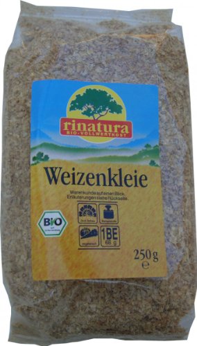 rinatura Weizenkleie Bio Getreideflocken 250g ballaststoffreich